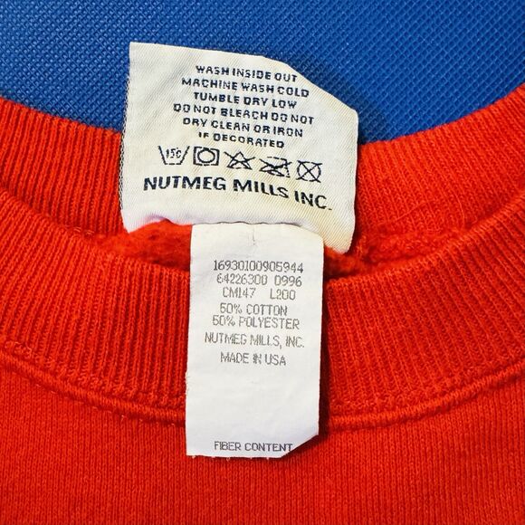 Vintage Chicago Bulls sweatshirt Pullover 90s Lee Sport Nutmeg Made USA Kids M - Picture 5 of 9